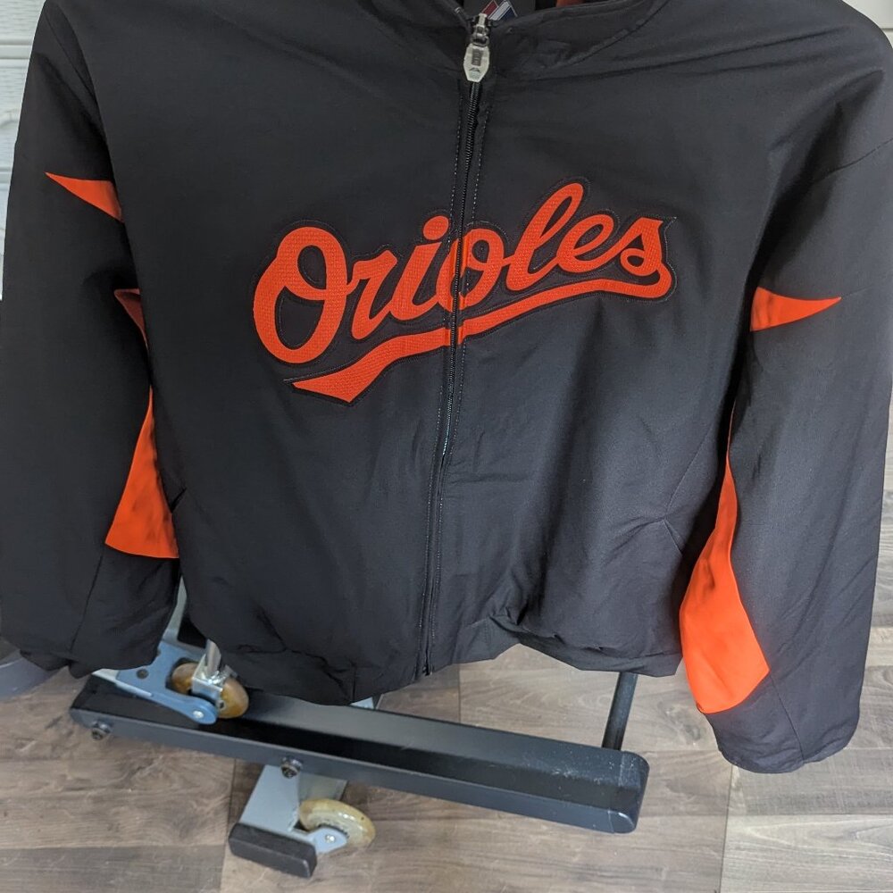 Authentic Top-tier Vintage Magestic Baltimore Orioles Thermal Sports Fan Jacket